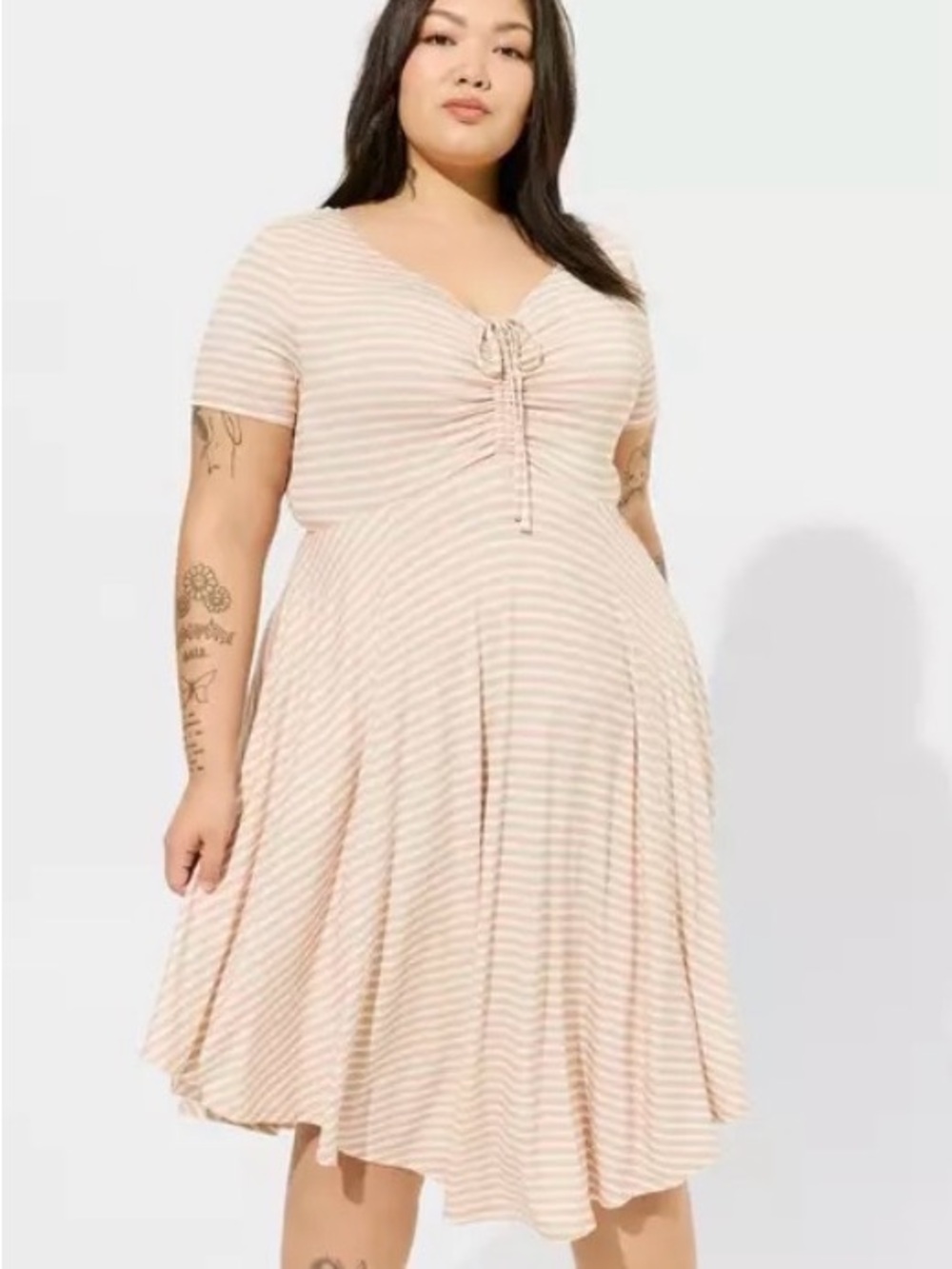 NWT Torrid Midi Super Soft Shirred Front Dress